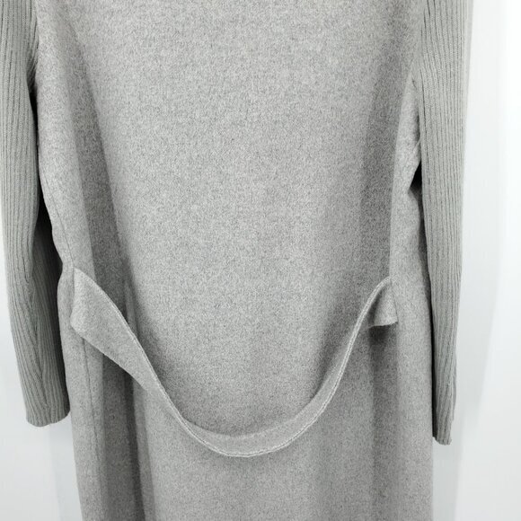 Kenneth Cole Wool-Blend Peacoat/Car Coat With Rib Knit Sleeves L Gray - Picture 10 of 15